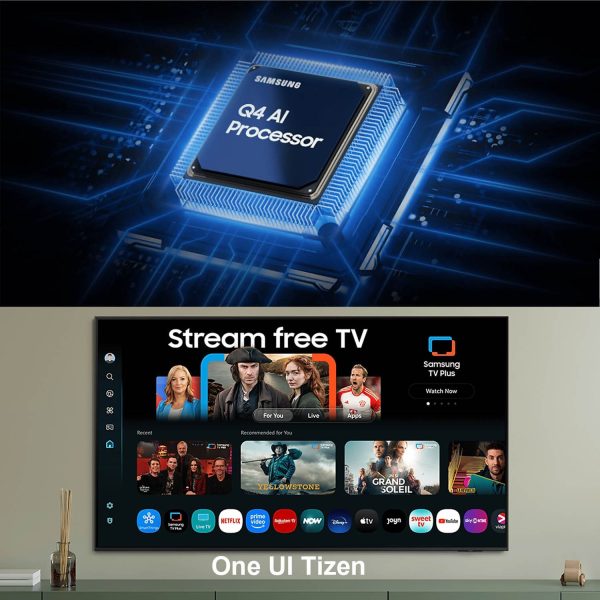SAMSUNG 43Q7FAAUKLXL, 108 cm (43 inch) 4K Ultra HD QLED Smart Tizen TV with Alexa & Google Assistant, Black