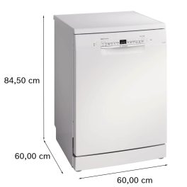 Bosch SMS6IKW01I, 14 Place Dishwasher with Wi-Fi, Steam, Dosage Assist and Rackmatic, White