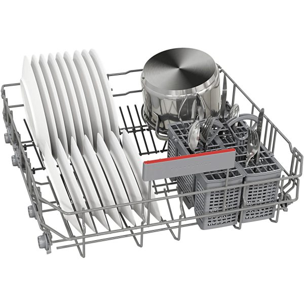 Bosch SMS6IKI01I, 14 Place Dishwasher with Wi-Fi, Steam, Dosage Assist and Rackmatic, Silver Inox