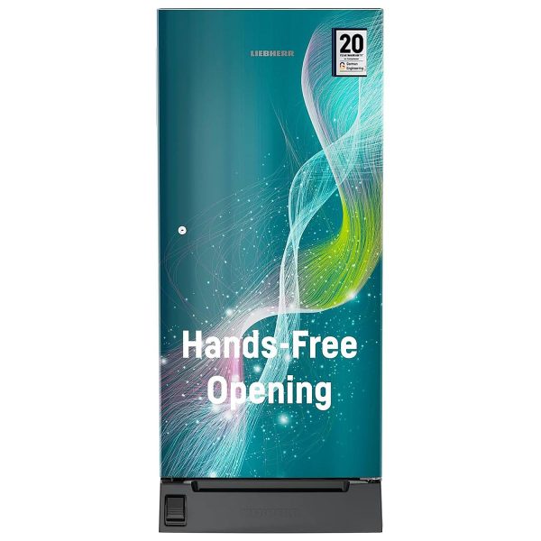 Liebherr DFPTSE 1931i01 20, 191L, 5 Star Inverter, Direct Cool,Handsfree Open with Foot Pedal,Pocket Handle,Single Door Refrigerator,20 Yrs Warranty on Compressor, Freezer 22L, Vegetable Organiser,Teal string(2024 Model)