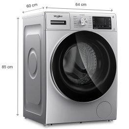 Whirlpool XO7012BYS, Xpert Care 7 kg 1200 RPM 5 Star Inverter Fully-Automatic Front Load Washing Machine with Ozone Air Refresh Technology & Built-in-Heater and Steam Wash, Majestic Silver