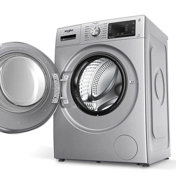 Whirlpool XO7012BYS, Xpert Care 7 kg 1200 RPM 5 Star Inverter Fully-Automatic Front Load Washing Machine with Ozone Air Refresh Technology & Built-in-Heater and Steam Wash, Majestic Silver