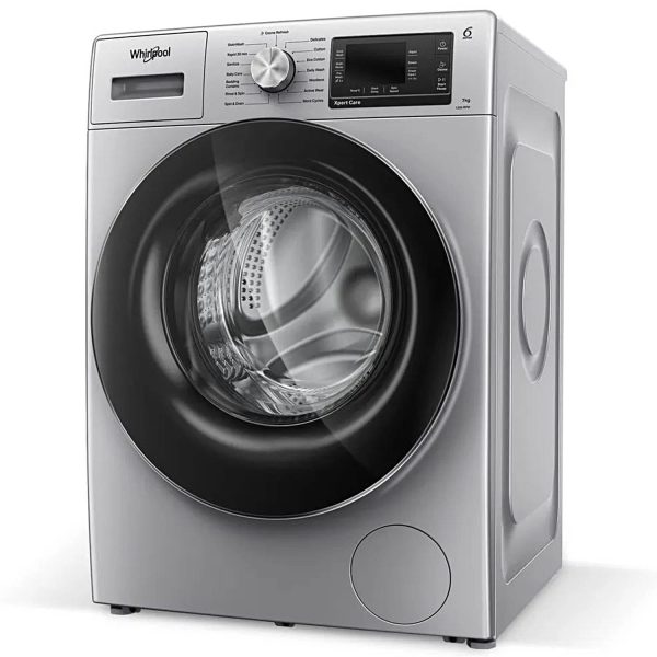 Whirlpool XO7012BYS, Xpert Care 7 kg 1200 RPM 5 Star Inverter Fully-Automatic Front Load Washing Machine with Ozone Air Refresh Technology & Built-in-Heater and Steam Wash, Majestic Silver