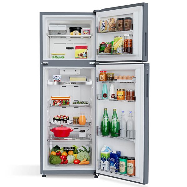 Whirlpool IFPRO INV CNV 278, 235L 2 Star Intellifresh Pro 10 in 1 Convertible Frost Free Double-Door Refrigerator, 10 Years Warranty on Compressor, STEEL ONYX