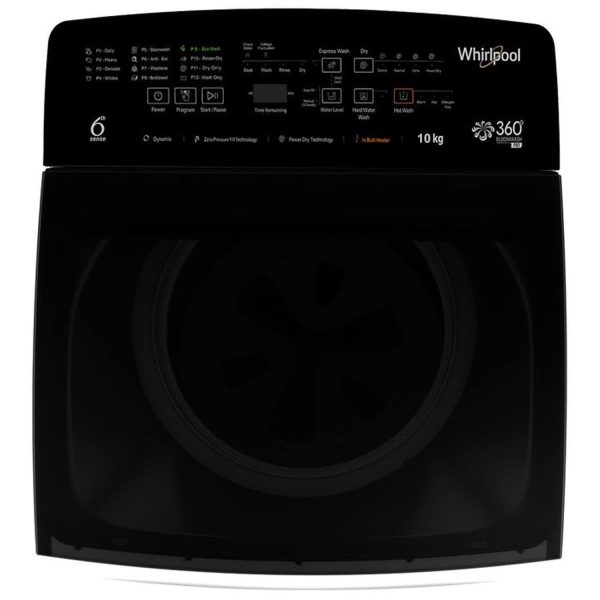 Whirlpool 360 Degree Top Load Bloomwash Pro 10 Kg 5 Star Fully Automatic Top Load Washing Machine With In Built Heater And Inverter Motor (Dark Grey, 360 BW PRO INV H10)