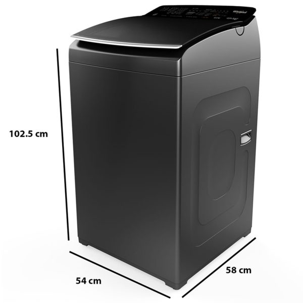 Whirlpool 360BWPROH8, 8 KG 5 Star Fully Automatic Top Load Washing Machine | In-Built Heater | Soft Closing Lid | Hard Water Wash (360° BloomWash Pro, Graphite)