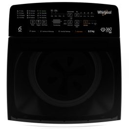 Whirlpool 360BWPROH8, 8 KG 5 Star Fully Automatic Top Load Washing Machine | In-Built Heater | Soft Closing Lid | Hard Water Wash (360° BloomWash Pro, Graphite)