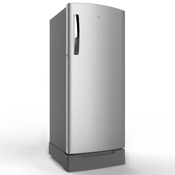 Whirlpool 260 Impro Plus Roy Inv, 236 Litre 4 Star Direct Cool-Single Door Refrigerator with Base Drawer, Inverter Compressor, 4-in-1 Cooling Modes and 1 Hour Icing Technology, Alpha Steel
