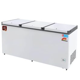 Icemake IHT650 TD, 600 Litre 4 Star 2 In 1 Convertible Triple Door Deep Freezer, 100% Copper Cooling Coil with Auto Defrost, White