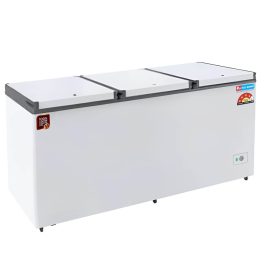 Icemake IHT650 TD, 600 Litre 4 Star 2 In 1 Convertible Triple Door Deep Freezer, 100% Copper Cooling Coil with Auto Defrost, White