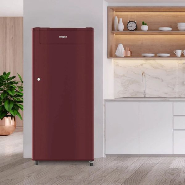 Whirlpool 200 Genius CLS, 185 Litre 1 Star Single Door Refrigerator with Stabilizer Free Operation and Toughened Glass Shelve, Wine