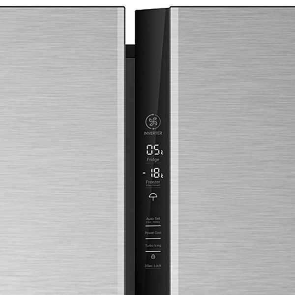Haier HES-690SS, 596 Litre 3 Star Side-by-Side Refrigerator with 100% Convertible Fridge Space and Expert Inverter Technology, Shiny Silver