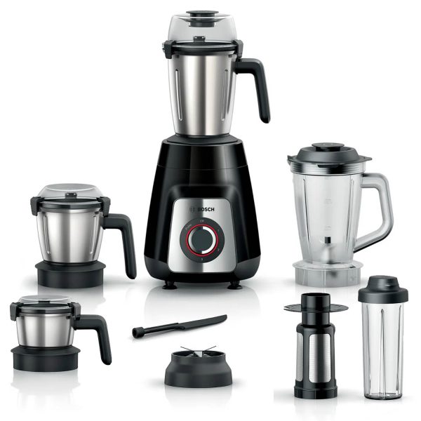 BOSCH MG6415A1KI TrueMixx Series 6, 750 W Juicer Mixer Grinder 5 Jars Black, Silver