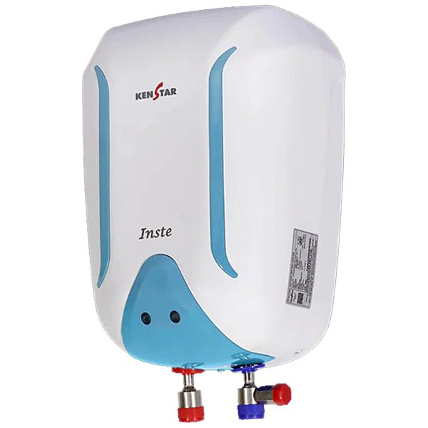 Kenstar INSTE 5.9 L, Free Pipe, 3000-Watts Powerful Heating, Electric Instant Water Heater (Geyser) High Grade SS Tank with Advanced 4 Level Safety Rust-Proof, White & Green