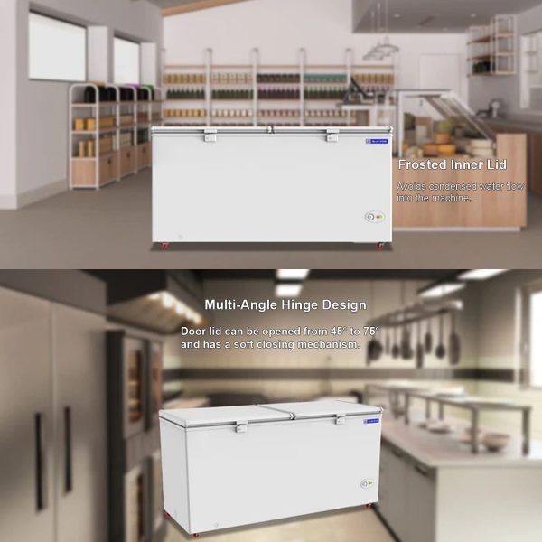 Bluestar CF5-575NEYW, 515 Litre Double Door Convertible Deep Freezer with 5-Star Rating and Frosted Inner Lid, White