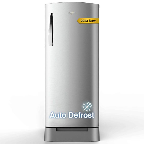 Whirlpool 260 Impro Plus Roy Inv, 236 Litre 4 Star Direct Cool-Single Door Refrigerator with Base Drawer, Inverter Compressor, 4-in-1 Cooling Modes and 1 Hour Icing Technology, Alpha Steel