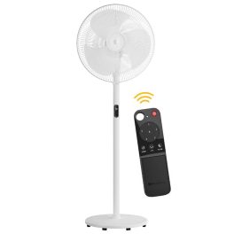 Atomberg FG0498 Stelios Pro 400mm Pedestal Fan for Home | High Speed Stand Fan | LED Display | 6 Speeds | Remote with Oscillation,Timer,Sleep | Induction Motor | 1+1 Year Warranty (Snow White)