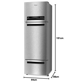 Whirlpool 228 L (283D) Frost Free Triple-Door Refrigerator (FP 283D PROTTON ROY GERMAN STEEL (Z) Double Door Refrigerator space)
