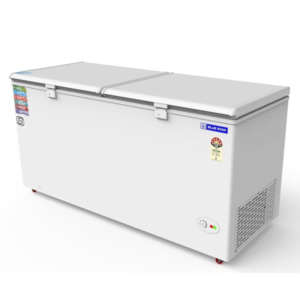 Bluestar CF5-575NEYW, 515 Litre Double Door Convertible Deep Freezer with 5-Star Rating and Frosted Inner Lid, White