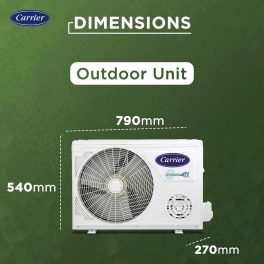 Carrier 24K 3S Emperia Lxi, 2 Ton 3 Star Inverter Split AC with 100% Copper Condenser and 4-in-1 Convertible Modes, White