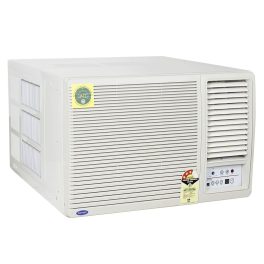 Carrier 18K 3S Estrella, 1.5 Ton 3 Star Window Fixed Speed AC with Copper, Dust Filter & Turbo Mode, White