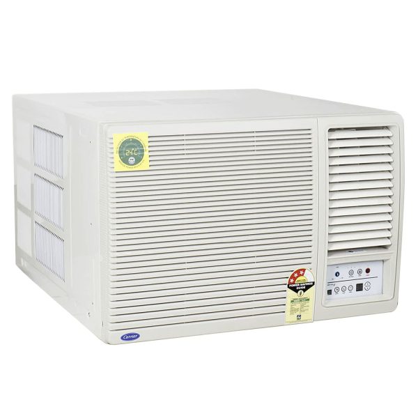 Carrier 18K 3S Estrella, 1.5 Ton 3 Star Window Fixed Speed AC with Copper, Dust Filter & Turbo Mode, White