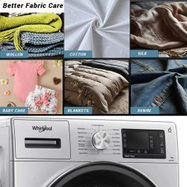 Whirlpool XO8014BYS, Xpert Care 8 kg 1400 RPM 5 Star Inverter Fully-Automatic Front Load Washing Machine with Ozone Air Refresh Technology & Built-in-Heater and Steam Wash, Majestic Silver