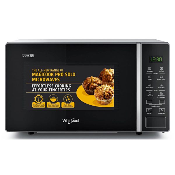 Whirlpool Magicook Pro 20SE, 20 Litre Solo Microwave Oven with 5 Power Level and Auto Clean Technology, Black