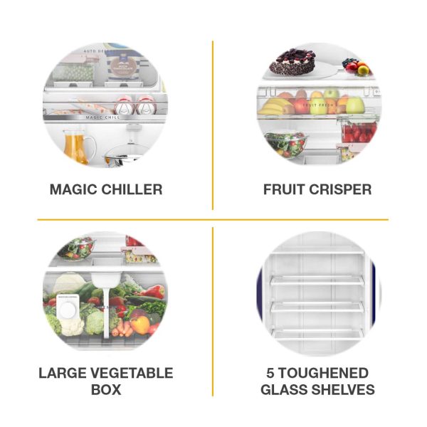 Whirlpool 260 Impro Plus Roy Inv, 236 Litre 4 Star Direct Cool-Single Door Refrigerator with Base Drawer, Inverter Compressor, 4-in-1 Cooling Modes and 1 Hour Icing Technology, Alpha Steel