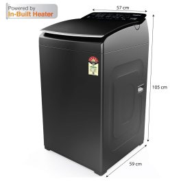 Whirlpool 360 Degree Top Load Bloomwash Pro 10 Kg 5 Star Fully Automatic Top Load Washing Machine With In Built Heater And Inverter Motor (Dark Grey, 360 BW PRO INV H10)