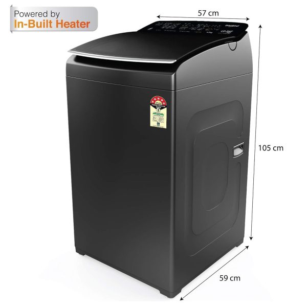 Whirlpool 360 Degree Top Load Bloomwash Pro 10 Kg 5 Star Fully Automatic Top Load Washing Machine With In Built Heater And Inverter Motor (Dark Grey, 360 BW PRO INV H10)
