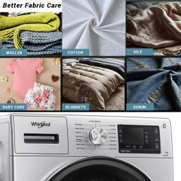 Whirlpool XO7012BYS, Xpert Care 7 kg 1200 RPM 5 Star Inverter Fully-Automatic Front Load Washing Machine with Ozone Air Refresh Technology & Built-in-Heater and Steam Wash, Majestic Silver