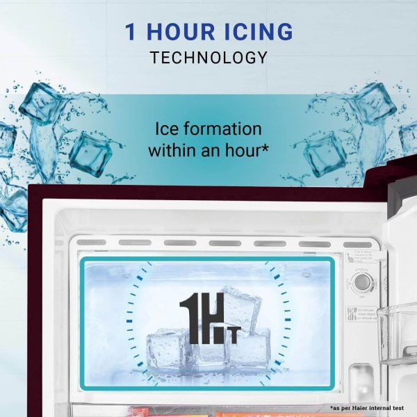 Haier 190 L, 5 Star, Spiral Glass Finish Direct Cool Single Door Refrigerator with Base Drawer REF HRD-2105PSG-P