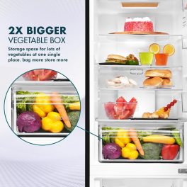Haier 237 L, 2 Star, 8 In 1 Convertible, Twin Inverter Technology, Frost Free Double Door Bottom Mount Refrigerator (HRB-2872BGB-P Black, 2024 Model)
