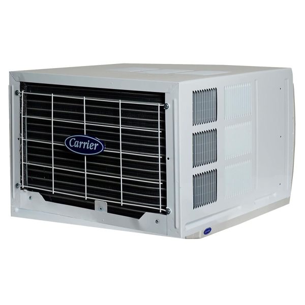 Carrier 12K 3S Estrella, 1 Ton 3 Star Window Fixed Speed AC with Copper, Dust Filter & Turbo Mode, White