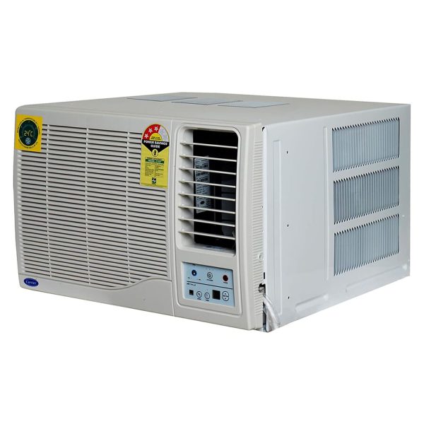 Carrier 12K 3S Estrella, 1 Ton 3 Star Window Fixed Speed AC with Copper, Dust Filter & Turbo Mode, White
