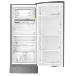 Whirlpool 260 Impro Plus Roy Inv, 236 Litre 4 Star Direct Cool-Single Door Refrigerator with Base Drawer, Inverter Compressor, 4-in-1 Cooling Modes and 1 Hour Icing Technology, Alpha Steel