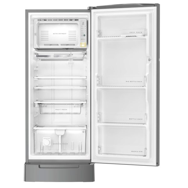 Whirlpool 260 Impro Plus Roy Inv, 236 Litre 4 Star Direct Cool-Single Door Refrigerator with Base Drawer, Inverter Compressor, 4-in-1 Cooling Modes and 1 Hour Icing Technology, Alpha Steel