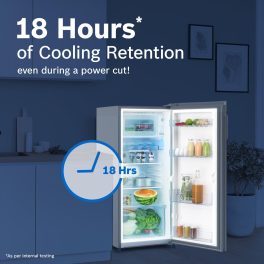Bosch 187 L, 3 Star, Direct-Cool Single Door Refrigerator (CST18S23NI, Silver)