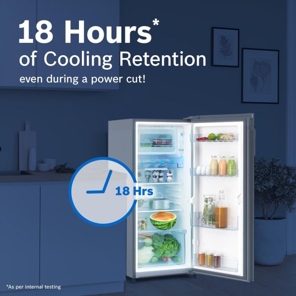 Bosch 187 L, 3 Star, Direct-Cool Single Door Refrigerator (CST18S23NI, Silver)