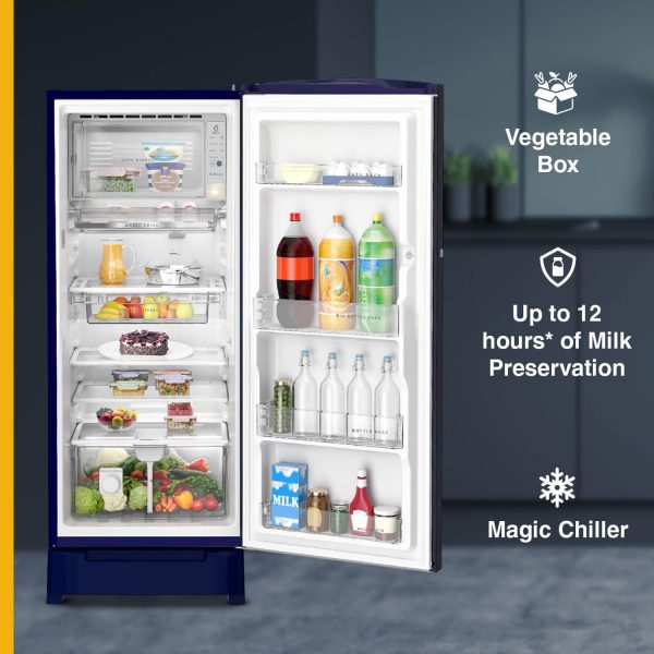 Whirlpool 236 L 5 Star Frost Free Inverter Direct-Cool Single Door Refrigerator (Auto Defrost, 5 Star Rated, 260 IMPRO PLUS ROY 5S INV BLUE BREEZE-Z)
