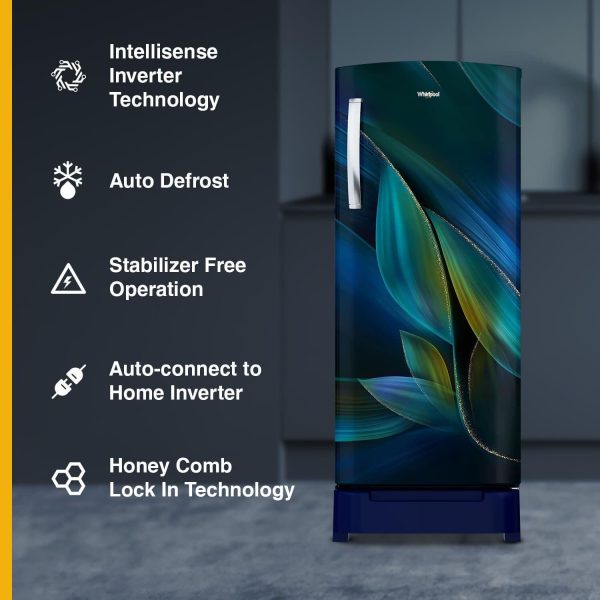 Whirlpool 236 L 5 Star Frost Free Inverter Direct-Cool Single Door Refrigerator (Auto Defrost, 5 Star Rated, 260 IMPRO PLUS ROY 5S INV BLUE BREEZE-Z)