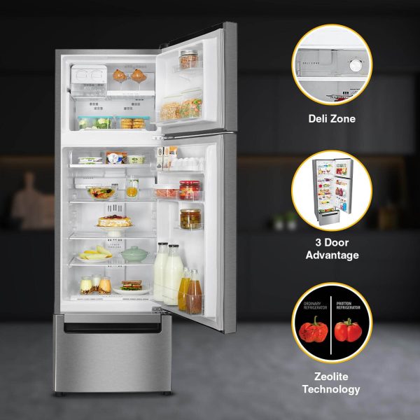 Whirlpool 228 L (283D) Frost Free Triple-Door Refrigerator (FP 283D PROTTON ROY GERMAN STEEL (Z) Double Door Refrigerator space)