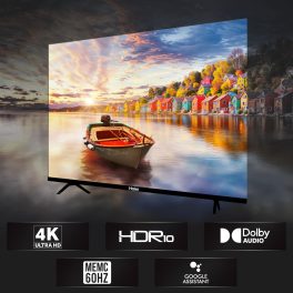 Haier 43P7GT, 4K Smart Google TV with Hands Free Voice Control, Dolby Atmos and Metal Bezeless Design, Black