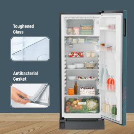 Liebherr DFPTSE 1931i01 20, 191L, 5 Star Inverter, Direct Cool,Handsfree Open with Foot Pedal,Pocket Handle,Single Door Refrigerator,20 Yrs Warranty on Compressor, Freezer 22L, Vegetable Organiser,Teal string(2024 Model)