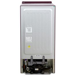 Haier HRD-2062CRDG, 185 Litre 2 Star Single Door Refrigerator with Glass Door and Stabilizer Free Operation, Red Dime