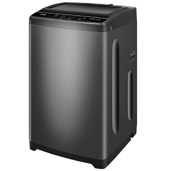 Haier HWM80-316BK, 8 Kg 5 Star Top Load Fully Automatic Washing Machine With Ultra Fresh Air, Oceanus Wave Drum, Black