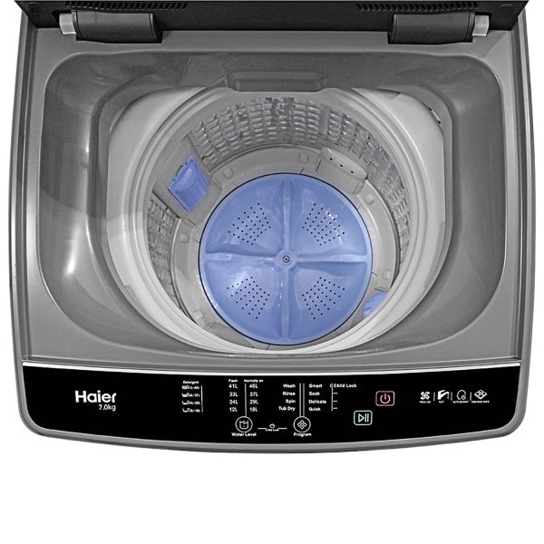 Haier HWM80-316BK, 8 Kg 5 Star Top Load Fully Automatic Washing Machine With Ultra Fresh Air, Oceanus Wave Drum, Black