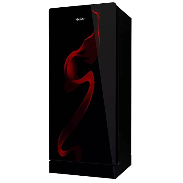 Haier 190 L, 5 Star, Spiral Glass Finish Direct Cool Single Door Refrigerator with Base Drawer REF HRD-2105PSG-P