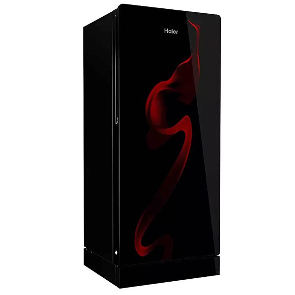 Haier 190 L, 5 Star, Spiral Glass Finish Direct Cool Single Door Refrigerator with Base Drawer REF HRD-2105PSG-P